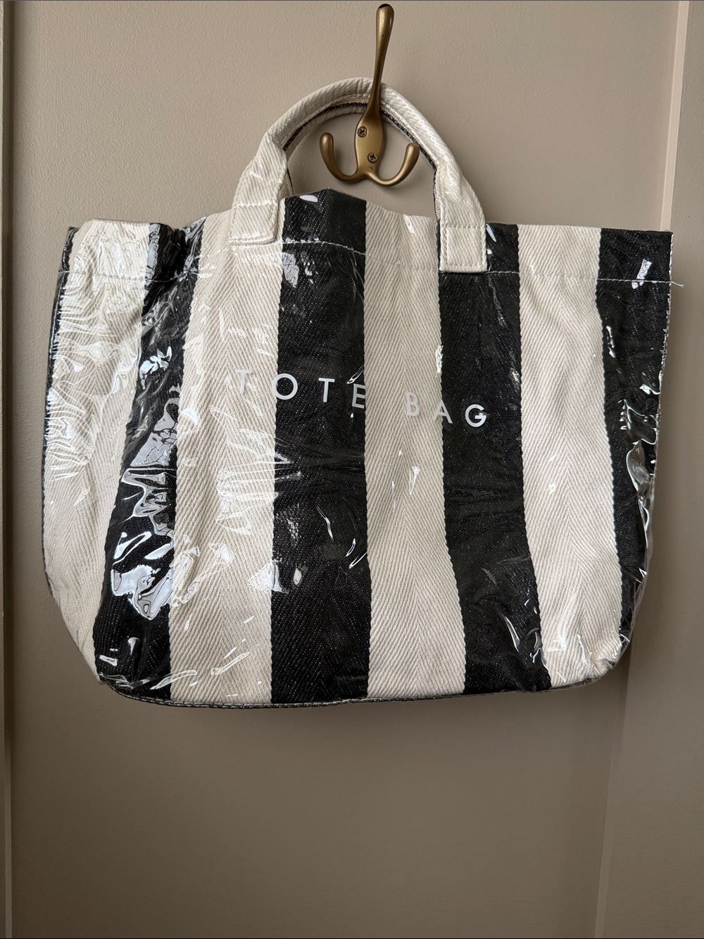 Striped Black & White Tote Bag